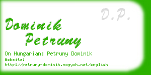 dominik petruny business card